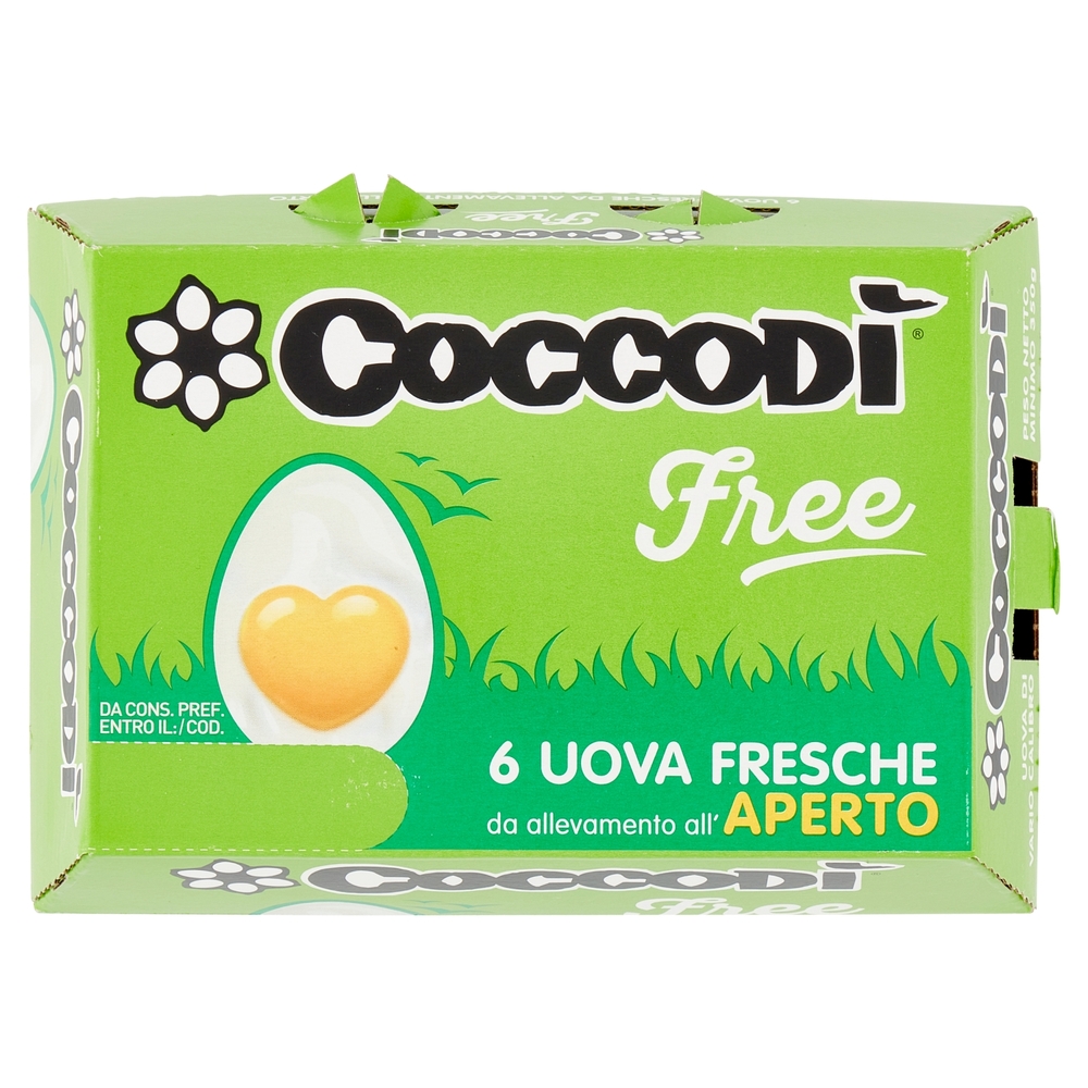 Uova Fresche Free da Allevamento all'Aperto, 6 Pezzi